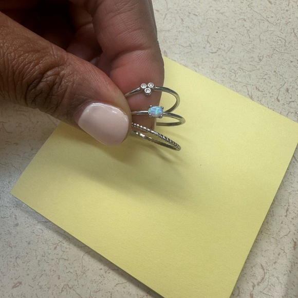 Silver Ring Set -3 Rings - Picture 2 of 8